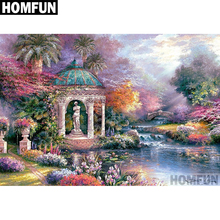 HOMFUN-pintura de diamante 5D DIY "Forest Stream", cuadrados o redondos de imitación bordado de diamantes, estilo punto de cruz 5D, decoración del hogar, A04177 2024 - compra barato