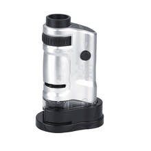Mini Portable Microscope Pocket 10081-8 20X-40X Handheld LED Lamp Light Loupe Zoom Magnifier Magnifying Glass Pocket Lens 2024 - buy cheap