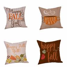 Happy Halloween 45cm*45cm Pillow Cases Happy Fall Yall Linen Sofa Cushion Cover Home Decor 2O95 2024 - buy cheap