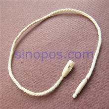 Seal Tag Cotton Strings Bullet Plug, loop lock cord fastener plastic buckle head snap rope thread hang price tags bags clothes 2024 - buy cheap