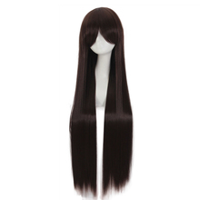 Peruca para cosplay de noragami iki hiyor, peruca longa e reta, marrom escuro, resistente ao calor, sintética para mulheres 2024 - compre barato