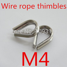 50 unids/lote M4 Cable de acero inoxidable dedal galvanizado para Cable WireRope 2024 - compra barato