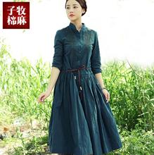 Spring 2016 product launches, original design embroidery loose big yards 100% cotton linen dress 2024 - buy cheap