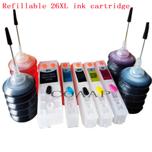 COAAP 5PCS T2621 26/26XL Refillable Empty Ink Cartridge for epson XP600 XP700 XP800 XP510 Printer + 120ML  ink 2024 - buy cheap