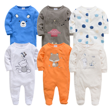 Kavkas Baby Rompers 6 Pcs/lot Long Sleeve Summer Baby Clothes Cotton Cartoon Printed Newborn 0-12 months Baibes Jumpsuit 2024 - buy cheap