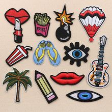 New arrival 10 pcs shoes balloons pencil Embroidered patches iron on Jeans coat tshirt bag shoe hat Motif emblem accessory diy 2024 - buy cheap