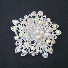 Ramo de flores Vintage de diamantes de imitación, broche grande, joyería nupcial con piedras AB, broche con estrella, Artículo No.: BH7412 2024 - compra barato