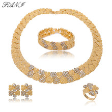 Fani wholesale 2022 Exquisite Dubai Gold Designer Jewelry Set Wholesale Nigerian Wedding African Beads Women Costume Jewelry Set 2024 - buy cheap