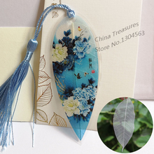 1piece,Real Leaf Vein Bookmark Book markers Gift For Teacher Chinese Style Flower Book Mark School Office Supplies Stationery 2024 - buy cheap