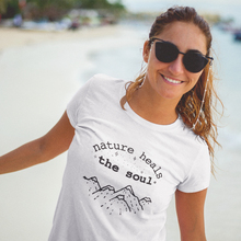 Natureza cura a alma camiseta unisex feminino estética gráfico engraçado camiseta topo nova moda verão tumblr slogan tshirt camisas 2024 - compre barato