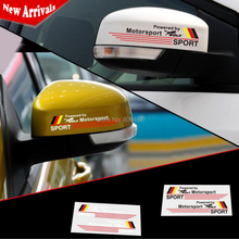 2 x New Car Styling Power by Wolf Motorsport Stickers Rear View Mirror Car Vinyl Decals for Ford Focus Fiesta Mondeo Fusion 2024 - buy cheap