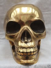 Pure Copper Bronze Gilt Tastefully Chinese Chinese Brass Crafted Human Skull Skeleton human head Statue Sculpture  Decoration 2024 - buy cheap