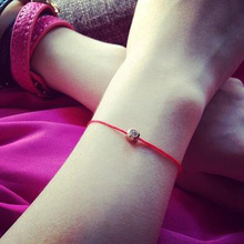 2style new simple fashion red string bangle single crystal line bracelets for women red rope Christmas gift 2024 - buy cheap