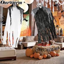 OurWarm Halloween Hanging Ghost Decoration Skull Hanging Grim Reaper Horror Props Party DIY Supplies Home Door Decoration 2024 - compre barato