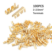100Pcs U-Style Crimpping Terminal Tab Cold Inserts Connectors Cold Terminal Small Teeth Fascia 2-2.5mm2 Terminal 2024 - buy cheap