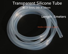 Mangueira de silicone transparente, de alta qualidade, 5 tamanhos, produto comestível, mangueira de borracha 2024 - compre barato