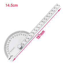 10cm/14.5cm 180 Degree Adjustable Protractor multifunction stainless steel roundhead angle ruler mathematics measuring tool 2024 - buy cheap