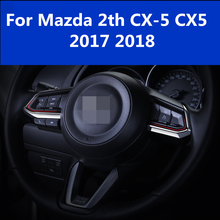 Steering wheel decorative circle sequins bright interior refit stickers Car Styling For Mazda 2th CX-5 CX5 CX 5 2017 2018 2024 - buy cheap
