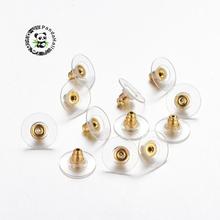 100 Uds. De pendientes redondos de latón, Tuercas de tuerca, tapones para joyería DIY, accesorios para hacer 12x7mm 2024 - compra barato