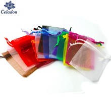 New Arrival 10PCS Multi Colors Jewelry Packaging Transparent Gauze Bag Casamento 9x12cm korah Wedding Gift Bags Organza Pouch 2024 - buy cheap