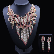 Newest Butterfly Dubai Gold Jewelry Sets for Women 2018 Rhinestone African Jewelry Set Earrings And Necklace Nigerian Wedding 2024 - buy cheap