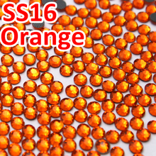 SS16 3.8-4.0mm,1440pcs/Bag Orange DMC HotFix FlatBack Rhinestones,Hot heat transfer DIY iron-on garment Glass stones 2024 - buy cheap