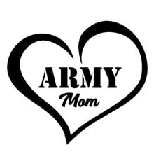 Fashion Stikers for Cars Vinyl Car Wrap for Auto or Car Styling Army Mom Heart Sticker Decal In Black or silver car styling auto 2024 - buy cheap