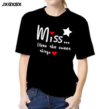 JXGXSX-Camiseta para mujer de verano ropa para Calle de hombre, camiseta de manga corta con estampado de letras, Camiseta de algodón, ropa informal para mujer 2024 - compra barato