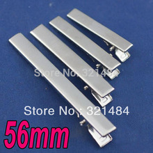 500 Uds. Pinzas de pelo de cocodrilo chapadas en plata mate de 56mm con dientes accesorios de joyería DIY 2024 - compra barato