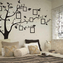 50*70Cm Black 3D DIY Photo Tree PVC Wall Decals/Adhesive Family Wall Stickers Mural Art Home Decor Wallpaper 2024 - buy cheap