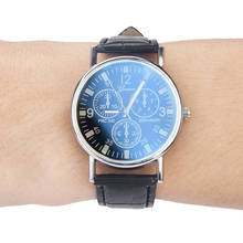 GEMIXI 2019 New Fashion And New Blu Ray Glass Watch Neutral Quartz Simulates Wrist Watch Top Brand Men Watches relogio masculino 2024 - buy cheap