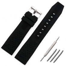 Correia de relógio de silicone, acessórios de relógio masculino com alça de alfinete 22mm, pulseira de borracha impermeável para esportes, tag heuer seiko 2024 - compre barato