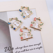 Mrhuang 10 gêmeos para colar pulseira de esmalte, conector pingente de folha de renda ouro para pulseira de colar pulseira acessório de joalheria de moda faça você mesmo 2024 - compre barato