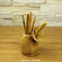 Natural bamboo root carving  tea tools Chinese teaset  puer puerh tea kit fittings  spoon Needle Knife 2024 - buy cheap