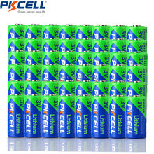 50 шт. PKCELL CR123A 3 в CR17345 2/3A KL23a DL123A 5018LC EL123AP SF123, неперезаряжаемая литиевая батарея для светодиодного фонарика 2024 - купить недорого