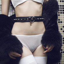 Harajuku-corsé de cuero con púas a mano para mujer, cinturón con arnés para la cintura, estilo Punk, oro, talla S, M, L y XL 2024 - compra barato