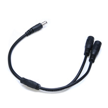 Onsale-Cables de alimentación de CC de 5,5x2,1mm, 1 enchufe macho a 2 hembra, adaptador Divisor de Cable para CCTV, color negro 2024 - compra barato