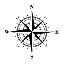 15cm*15cm Art Design Vinyl NSWE Compass Car Stickers Decals Black/Silver/laser 2024 - buy cheap