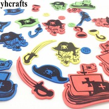 1bag/LOT.halloween pirate foam stickers.Early educational toys Kindergarten crafts Creative activity items Kids diy toys Work 2024 - buy cheap