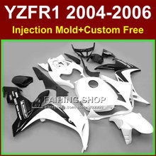 Carenados de inyección para motocicleta YAMAHA R1 2004 2005 2006 YZF R1 YZF1000 04 05 06, color blanco y negro, 7 regalos 2024 - compra barato