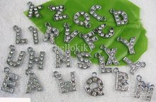 Abalorios del alfabeto de cristal transparente, 156 Uds., 18KGP, incluye 26 letras, M5418 2024 - compra barato