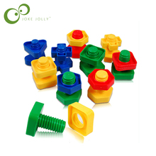 3pcs/lot Screw building blocks plastic insert blocks nut shape toys for children Educational Toys  montessori scale models 2024 - buy cheap