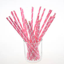 25pcs/lot Dot Chevron Pink Paper Drinking Straws Polka Dot Party Wedding kids birthday ecoration event supplies Straws 2024 - buy cheap