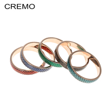 Cremo Cross Weave Ring Rose Gold For Women Red/Green/Cyan/Blue/Black Enamel Rings Fashion Fish Net Pattern Women Finger Rings 2024 - buy cheap