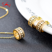 Sunny Jewelry, Классический круглый набор украшений для женщин, серьги, ожерелье, кулон, хит продаж, эмаль, ювелирное изделие на годовщину 2024 - купить недорого