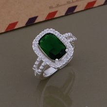 Anillo de plata de ley AR707, joyería de moda, piedra grande de color verde, hecha a mano, bdnajuua behajvoa 2024 - compra barato