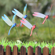 Garden Ornament Dragonfly Garden Art Creative Lawn Decoration Color Random 3D Double Beautiful Garden Decor 10only 2024 - buy cheap