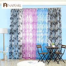 NAPEARL 1 Piece Organza window curtains ready made sheer curtain panels tulle square modern simple design curtains living room 2024 - buy cheap