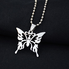 Fashion Hollow Butterfly Stainless Steel Necklace Chain Trendy Pendant For Women Men Best Quality Cool Punk Party Jewelry 2024 - buy cheap