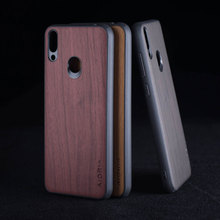 Funda con diseño de madera para Huawei Honor 8X 8C 8A pro, funda de silicona suave TPU y PC y madera de PU, fundas de piel para Honor 8C 2024 - compra barato